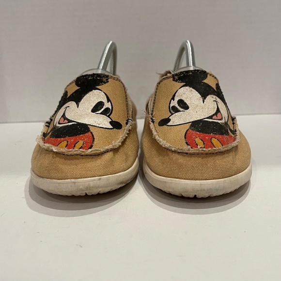 Crocs Disney Mickey Mouse Women’s Tan Canvas Slip On Shoes Loafers Shoes Size 10 - Picture 6 of 15